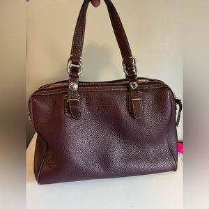 Burgundy Leather Coach Bag